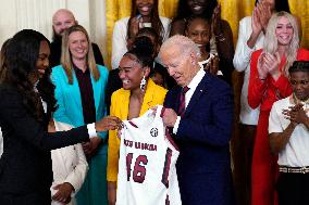 Joe Biden welcomes the Gamecocks Basketball Team - Washington