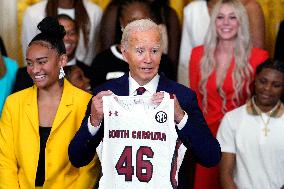 Joe Biden welcomes the Gamecocks Basketball Team - Washington