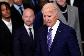 Joe Biden welcomes the Huskies Basketball Team - Washington