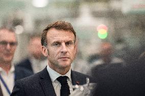 Emmanuel Macron at Inauguration of the new Sanofi plant - Neuville-sur-Saone