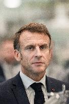 Emmanuel Macron at Inauguration of the new Sanofi plant - Neuville-sur-Saone