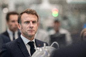 Emmanuel Macron at Inauguration of the new Sanofi plant - Neuville-sur-Saone