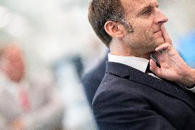 Emmanuel Macron at Inauguration of the new Sanofi plant - Neuville-sur-Saone