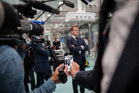 Emmanuel Macron at Inauguration of the new Sanofi plant - Neuville-sur-Saone