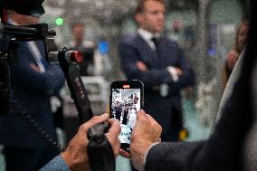 Emmanuel Macron at Inauguration of the new Sanofi plant - Neuville-sur-Saone