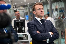 Emmanuel Macron at Inauguration of the new Sanofi plant - Neuville-sur-Saone