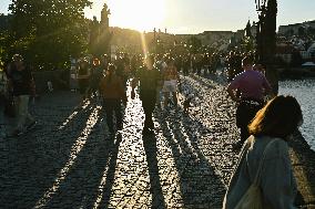 Touristic Life In Prague