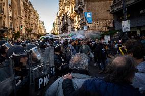 Demonstration Of Retirees For President Javier Milei's Veto Of The Increase In Pensions