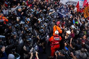 Demonstration Of Retirees For President Javier Milei's Veto Of The Increase In Pensions