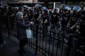 Demonstration Of Retirees For President Javier Milei's Veto Of The Increase In Pensions