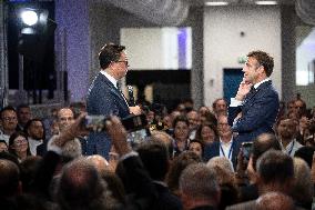 Emmanuel Macron at Inauguration of the new Sanofi plant - Neuville-sur-Saone