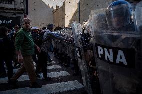 Demonstration Of Retirees For President Javier Milei's Veto Of The Increase In Pensions