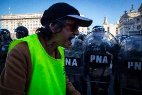 Demonstration Of Retirees For President Javier Milei's Veto Of The Increase In Pensions