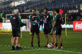 Mexico National Soccer Team Before The Mach Agaist Canada