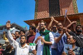 Peoples Democratic Party's (PDP) Candidate Zuhaib Yousf Road Show For The Upcoming Assembly Elections In Kashmir