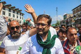 Peoples Democratic Party's (PDP) Candidate Zuhaib Yousf Road Show For The Upcoming Assembly Elections In Kashmir