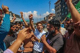 Peoples Democratic Party's (PDP) Candidate Zuhaib Yousf Road Show For The Upcoming Assembly Elections In Kashmir