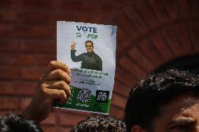 Peoples Democratic Party's (PDP) Candidate Zuhaib Yousf Road Show For The Upcoming Assembly Elections In Kashmir