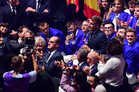 Emmanuel Macron At The WorldSkills Competition In Lyon