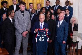 Biden Welcomes The University Of Connecticut Huskies Men - Washington