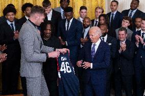 Biden Welcomes The University Of Connecticut Huskies Men - Washington