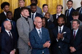 Biden Welcomes The University Of Connecticut Huskies Men - Washington