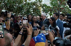 Venezuelans Opposition Attend The Madrid Congress Of Deputies To Urge The Government To Recognize Edmundo González As President-