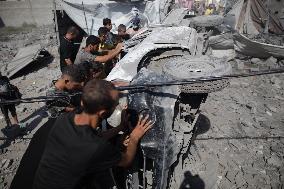 Israeli Airstrike Targets Al-Bureij Camp - Gaza