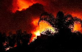 Trabuco Canyon Fire Rages - California