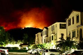 Trabuco Canyon Fire Rages - California