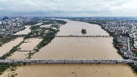 Flood Waters Threaten Central Hanoi - Vietnam