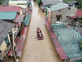 Flood Waters Threaten Central Hanoi - Vietnam