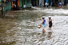 Flood Waters Threaten Central Hanoi - Vietnam