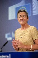 Margrethe Vestager Press Conference - Brussels