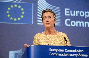 Margrethe Vestager Press Conference - Brussels