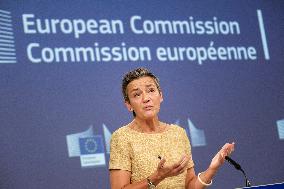 Margrethe Vestager Press Conference - Brussels