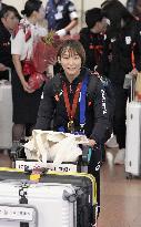 Japan Paralympic athletes return home from Paris