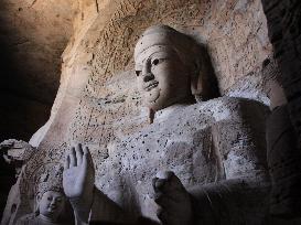 Yungang Grottoes in Datong