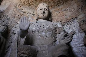 Yungang Grottoes in Datong