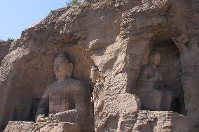 Yungang Grottoes in Datong