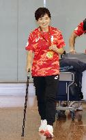 Japan Paralympic athletes return home from Paris