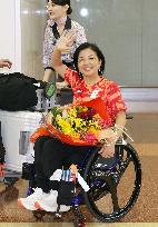 Japan Paralympic's chef de mission returns home from Paris