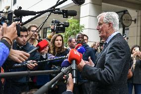 Press conference during French right-wing party Horizons parliamentary days - Reims FA