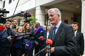 Press conference during French right-wing party Horizons parliamentary days - Reims FA