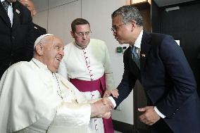 Pope Francis Arrives in Singapore