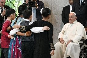 Pope Francis Arrives in Singapore