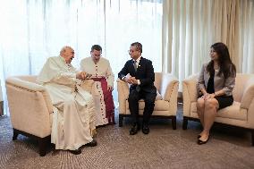 Pope Francis Arrives in Singapore