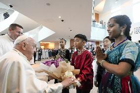 Pope Francis Arrives in Singapore