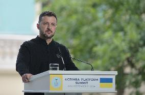 News conference of 4th Crimea Platform Summit guests in Kyiv