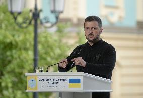 News conference of 4th Crimea Platform Summit guests in Kyiv